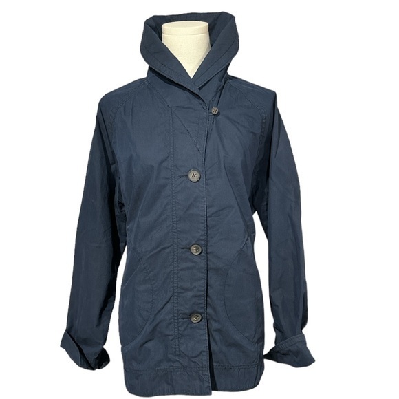 Woolrich women’s navy blue lightweight coat size XL button up‎ (1785) - Picture 1 of 8